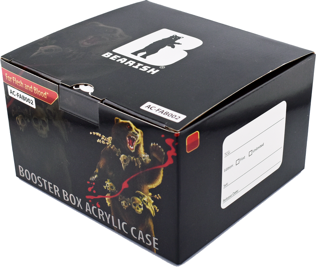 Bearish Sliding Pane Acrylic Case - Standalone Set (Made In Belgium, Foil Packs) (AC-FAB002SP)