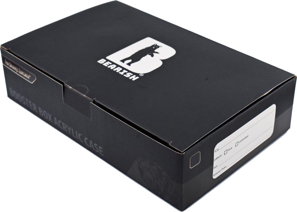 Bearish Sliding Pane Acrylic Case - Fits Non-Shrink-wrapped Booster Boxes (AC-LOR001SP)