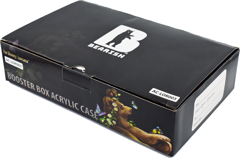 Bearish Lock Pane Acrylic Case – Fits Shrink-wrapped Booster Boxes (AC-LOR003)