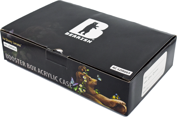 Bearish Sliding Pane Acrylic Case - Fits Shrink-wrapped Booster Boxes (AC-LOR003SP)