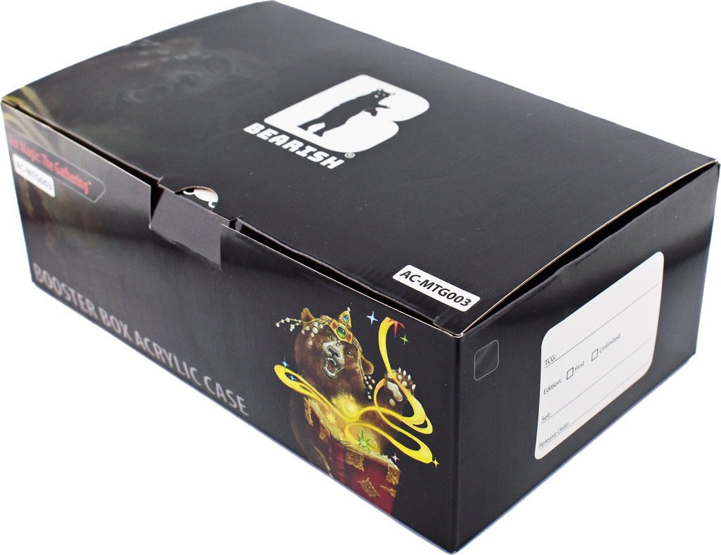 Bearish Lock Pane Acrylic Case – Fits 36 Pack, Play Booster Boxes (AC-MTG003)