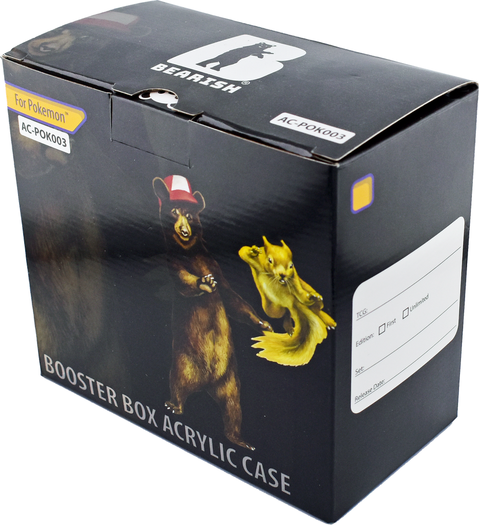 Bearish Lock Pane Acrylic Case – Fits Diamond & Pearl to XY Era Booster Boxes (AC-POK003)
