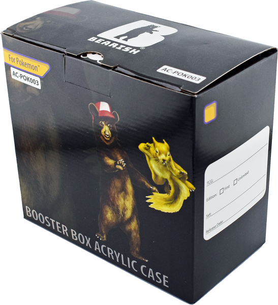Bearish Sliding Pane Acrylic Case - Fits Diamond & Pearl to XY Era Booster Boxes (AC-POK003SP)
