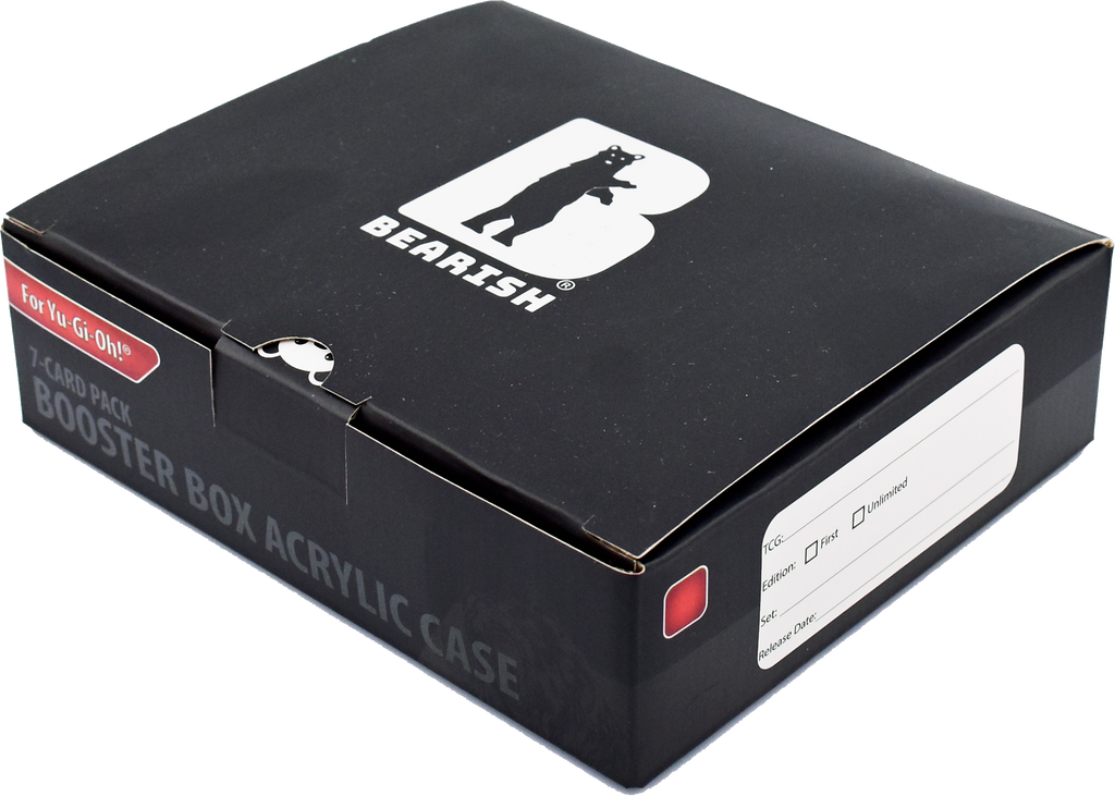 Bearish Sliding Pane Acrylic Case - Fits 5 to 7-Card, 24 Pack Booster Boxes (AC-YGO001SP)