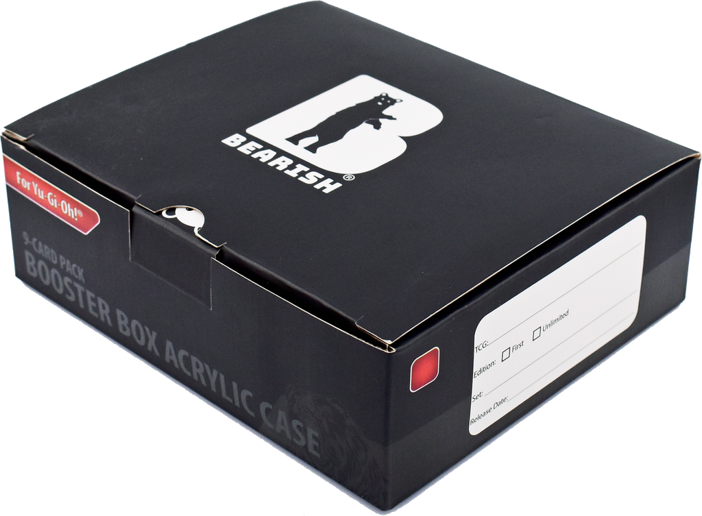 Bearish Sliding Pane Acrylic Case - Fits 9-Card, 24-Pack Booster Boxes (AC-YGO002SP)