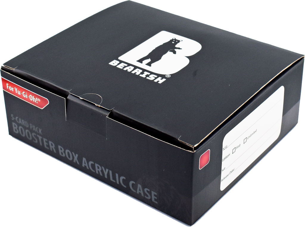 Bearish Sliding Pane Acrylic Case - Fits 5 Card, 36 Pack Booster Boxes (AC-YGO003SP)